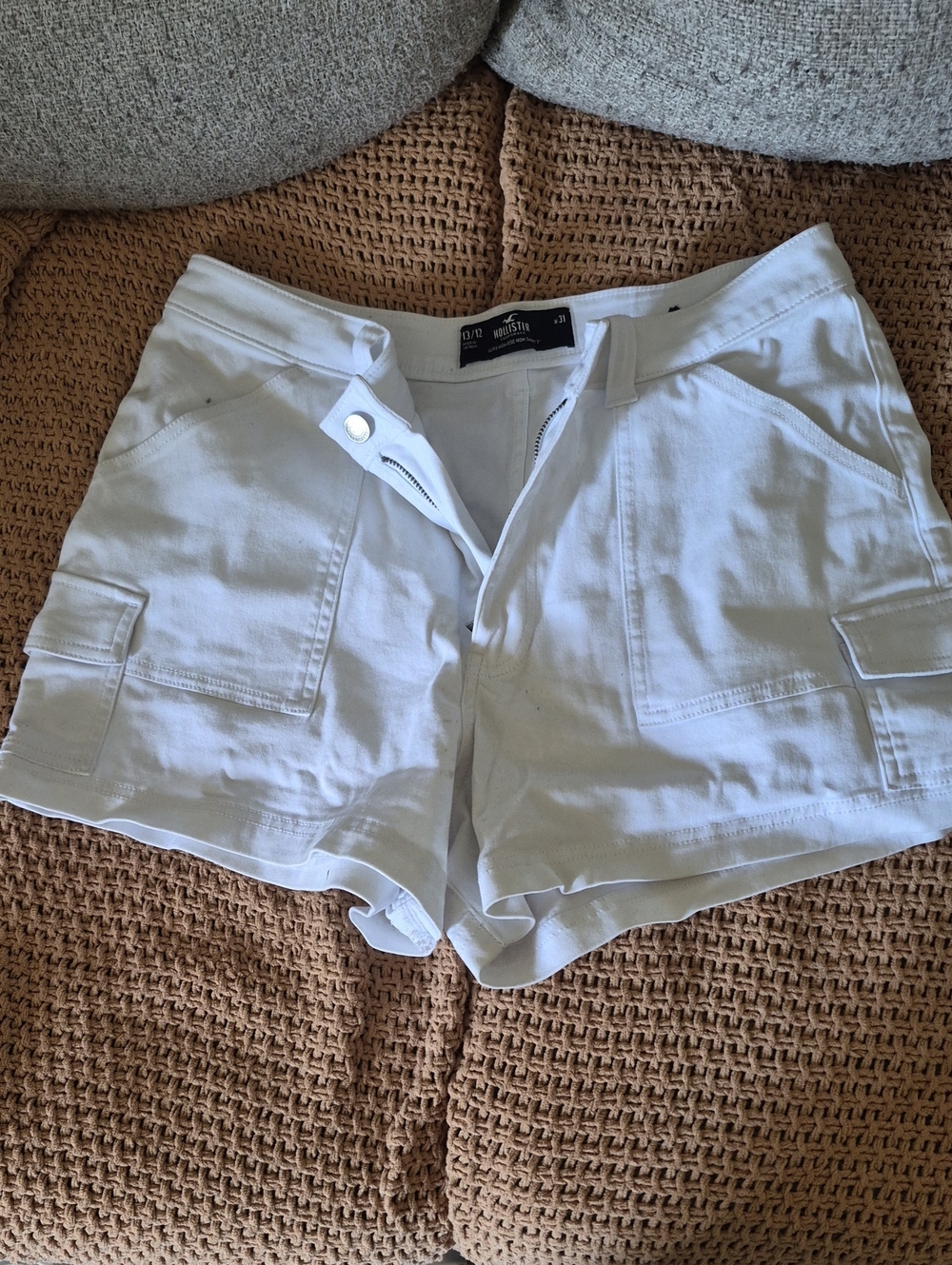 Hollister White Women's Cargo Shorts